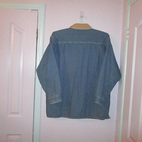 Vtg Wolverine Chore Jacket Mens Size XL Blanket Lined Denim Corduroy Collar Barn - Picture 9 of 12